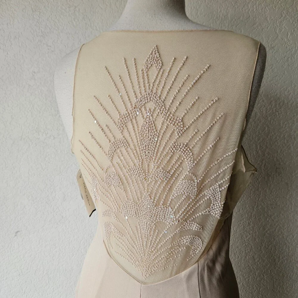 Alexia Admor Womens Beige Nude Look Kardashian Cocktail Dress L MSRP $305 NWT - Picture 10 of 12